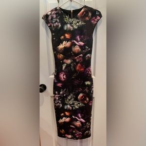 Ted Baker Floral Bodycon Dress TB Size 0